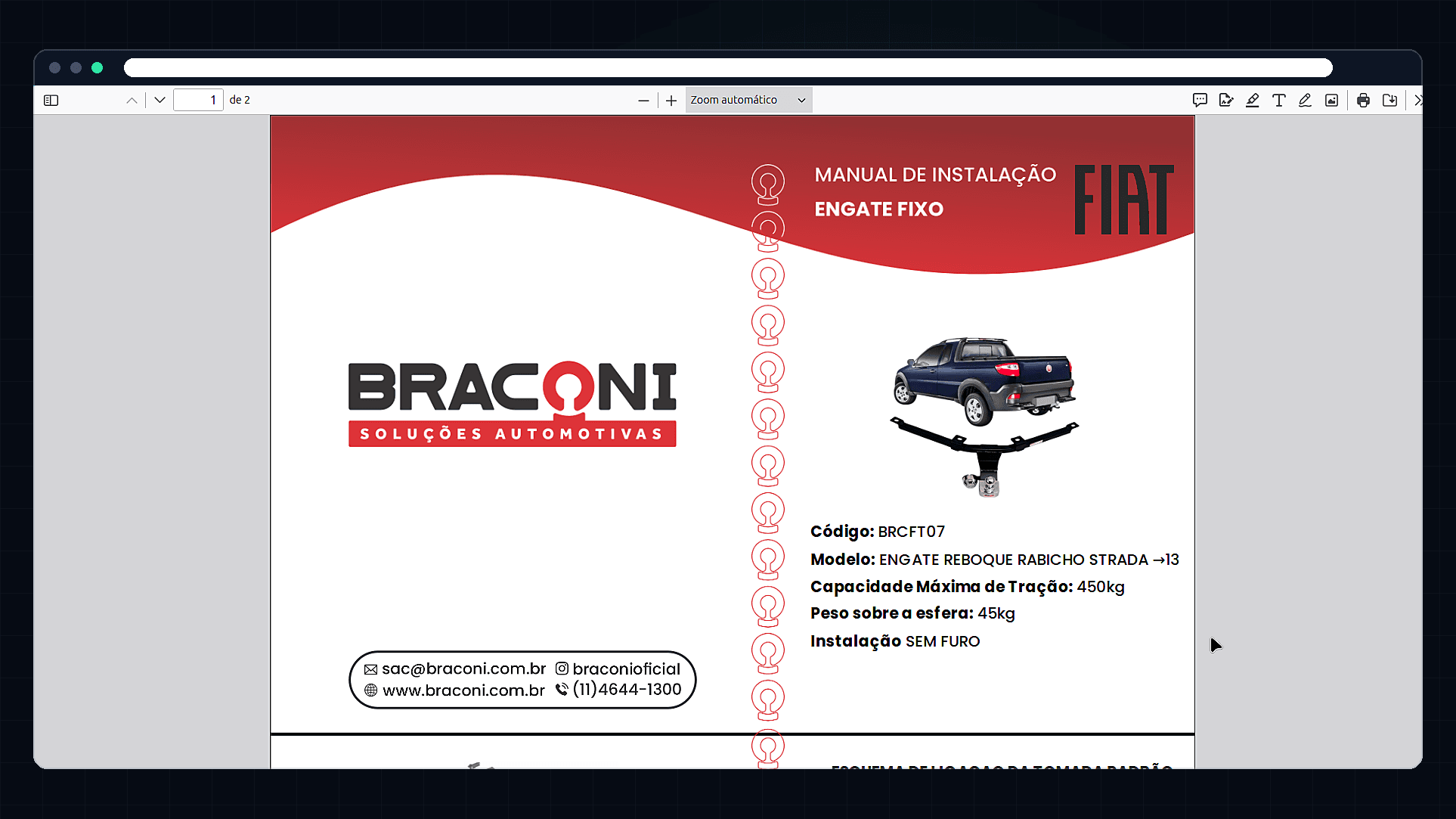 Braconi — Gerador de Manuais (PWA) — tela 2